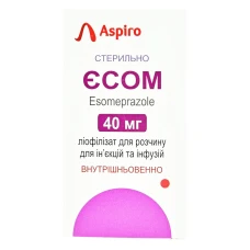 ЕСОМ лиофилизат для р-ра д/ин. и инф. по 40 мг №1 во флак.